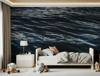 A contemplative deep water wallpaper mural for a feature wall.