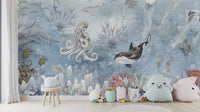 Symphony of the sea wallpaper mural for serene wall decor., B881