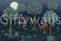 Romantic floral deer design for a boutique style dressing room