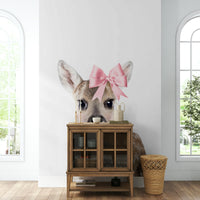 Detailed deer with bow mural bringing nature indoors

