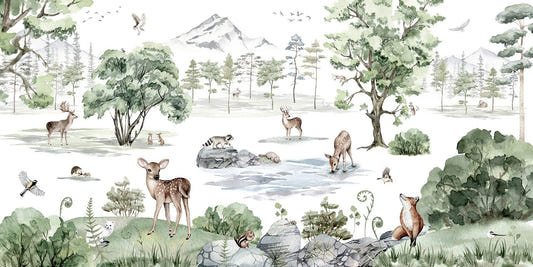 Snowy Silhouette Wall Murals