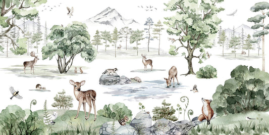 Snowy Silhouette Wall Murals