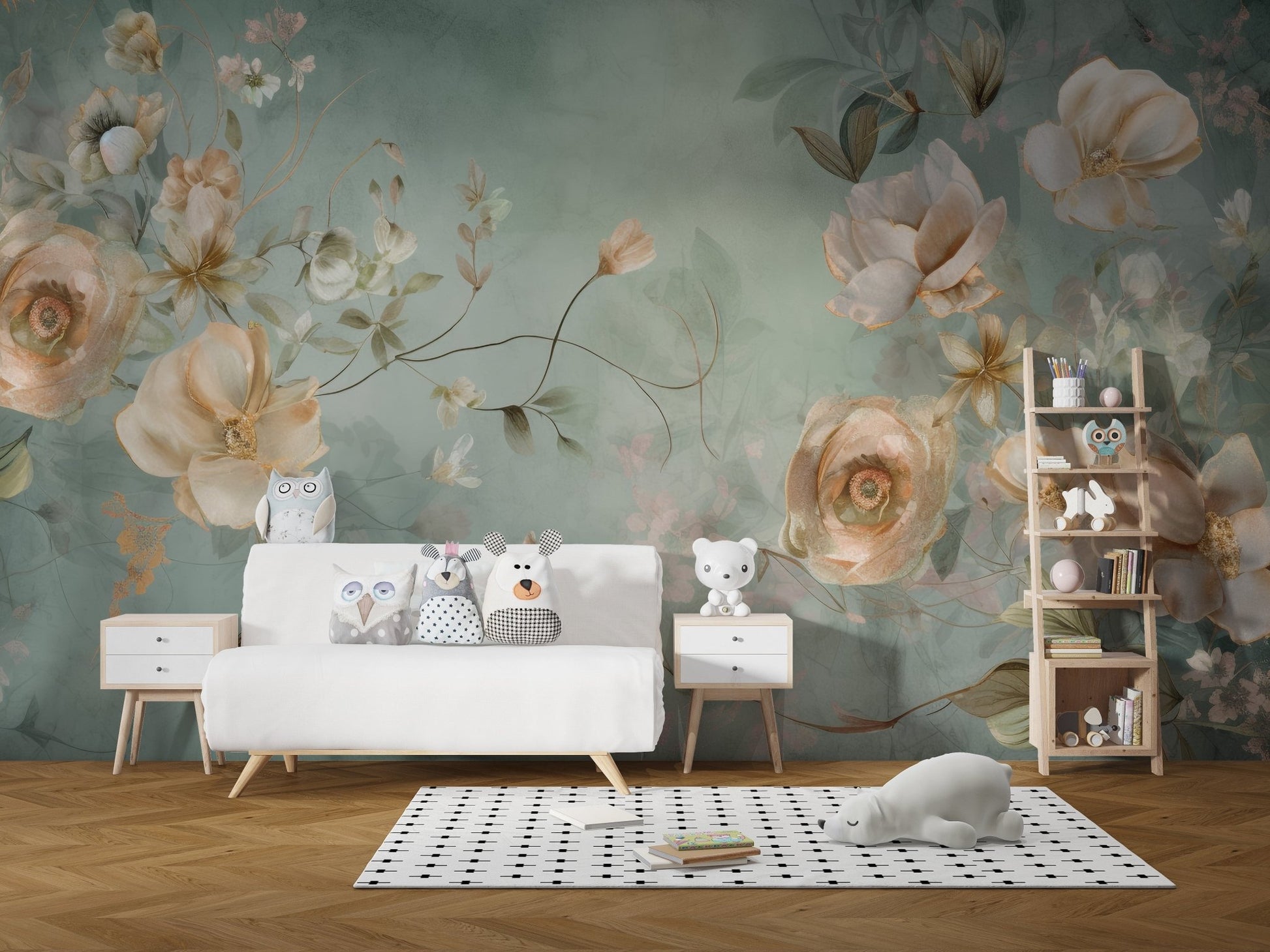 Delicate Blooming Flower Mural - Giffywalls C179