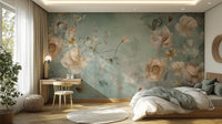 Sophisticated flower mural with gentle charm C179