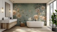 Soft blooming flower mural for serene spaces C179
