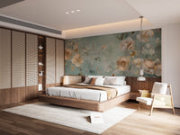 Modern delicate flower wall mural for refinement C179