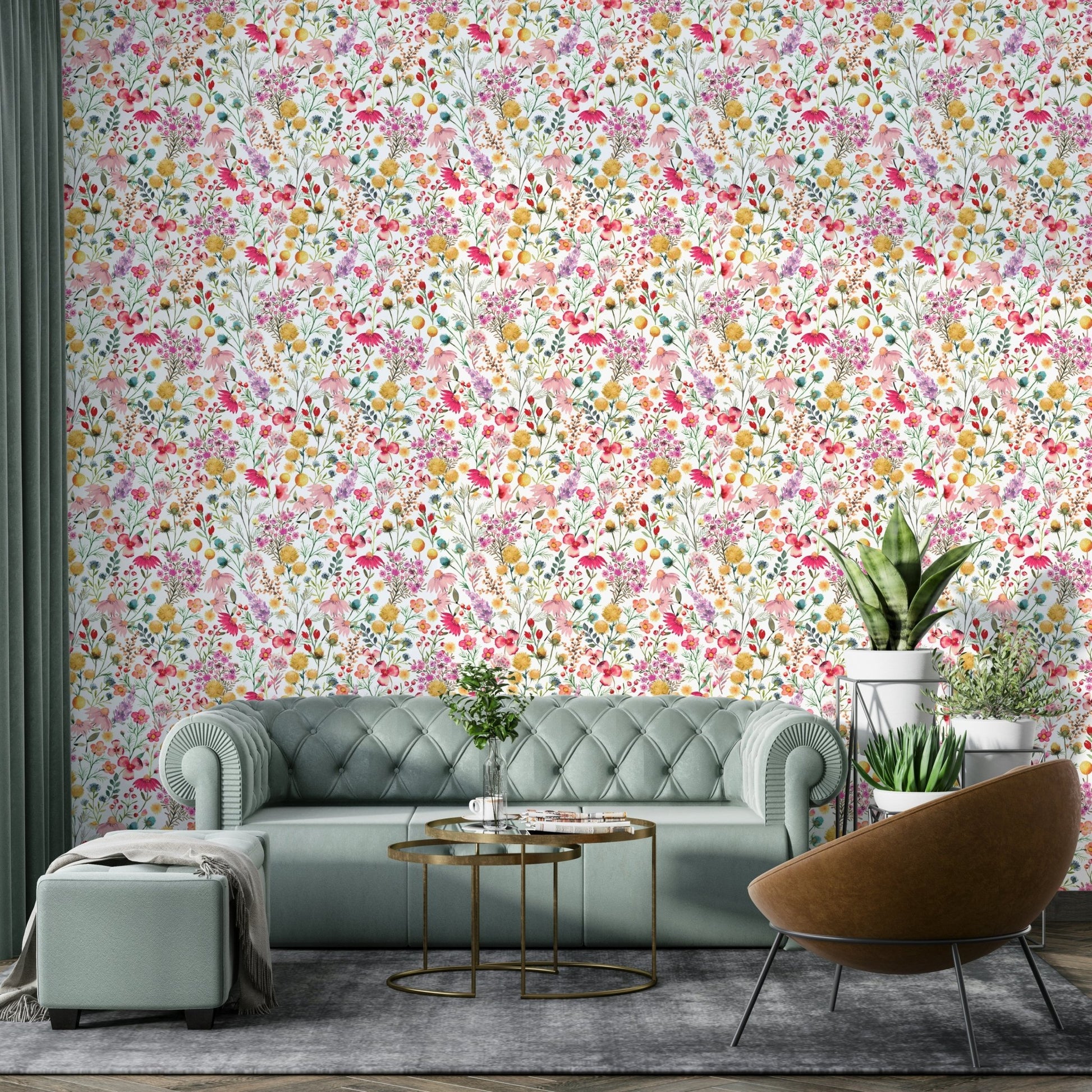 Dry flower wall mural

