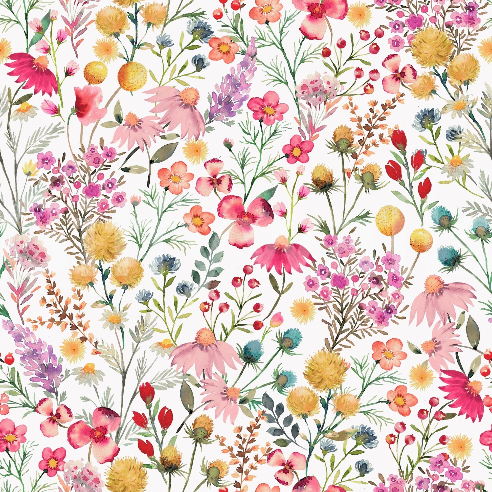 Nature-inspired flower mural

