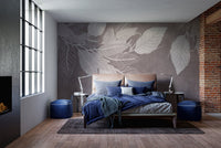 Subtle foliage wallpaper for interiors D148

