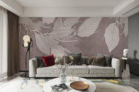 Nature-inspired leaf wallpaper for home D148
