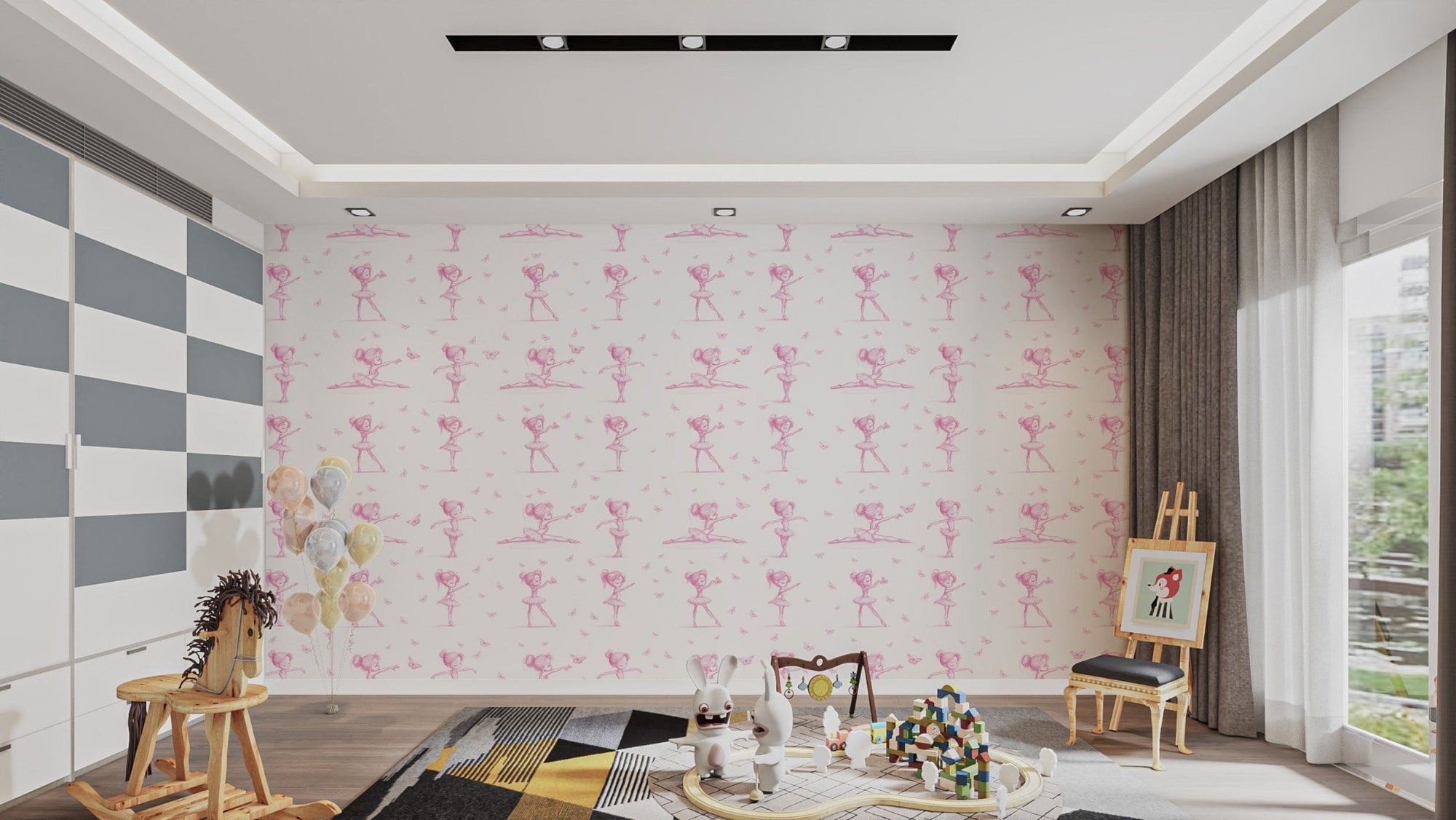 Graceful ballerinas elegant wall mural EP9