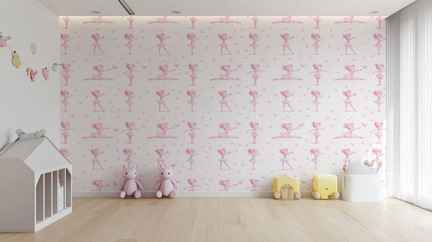 Fluid ballet movements wallpaper design