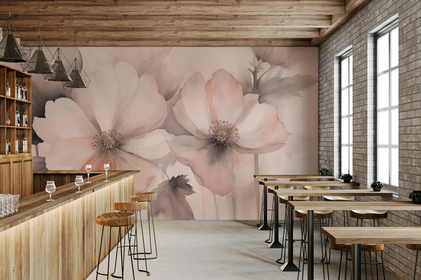 Wallpaper for walls with a peaceful, hand-painted feel


