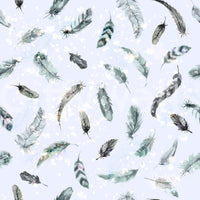 Peaceful feather wall design

