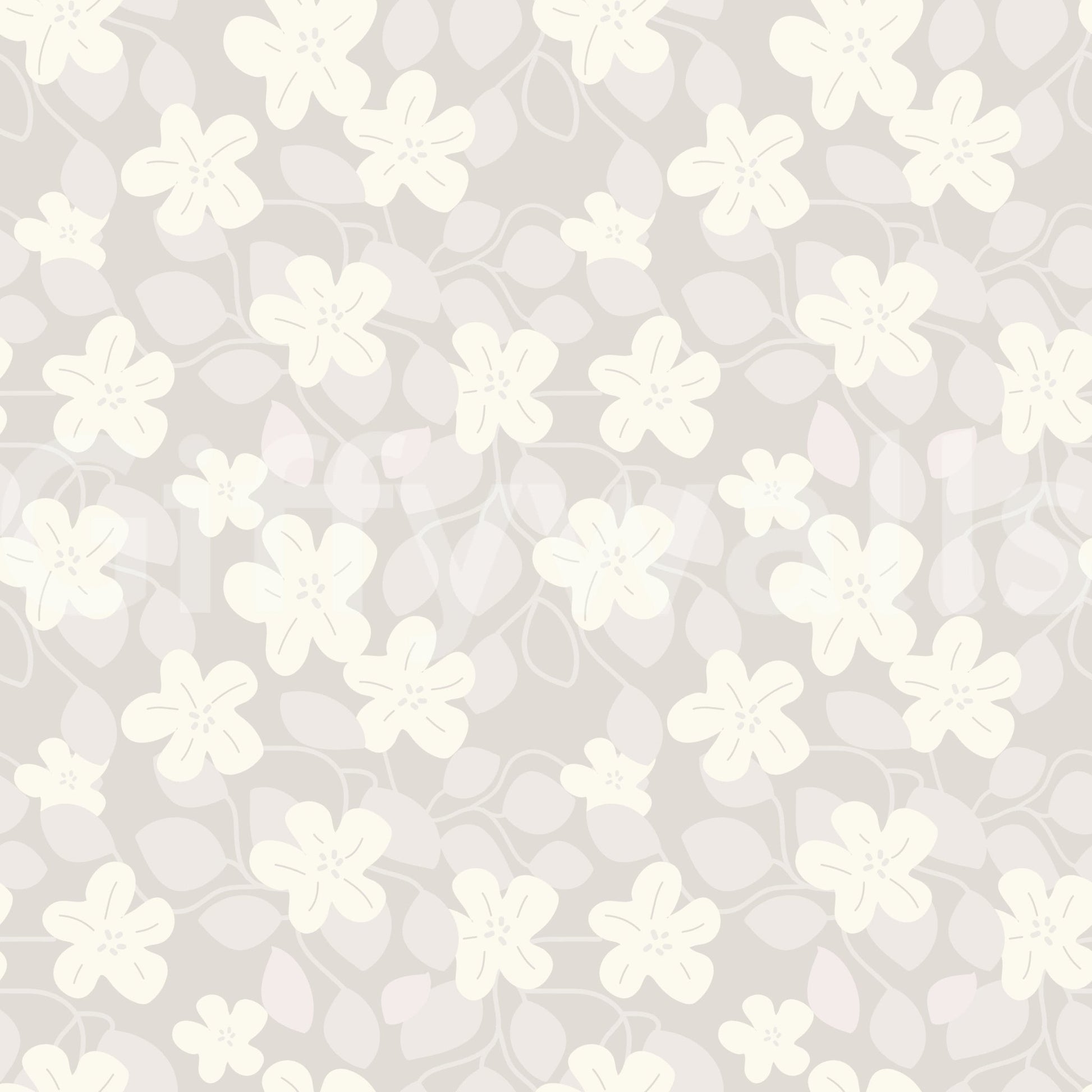Seamless wildflower wallpaper for walls improves bedroom ambiance.