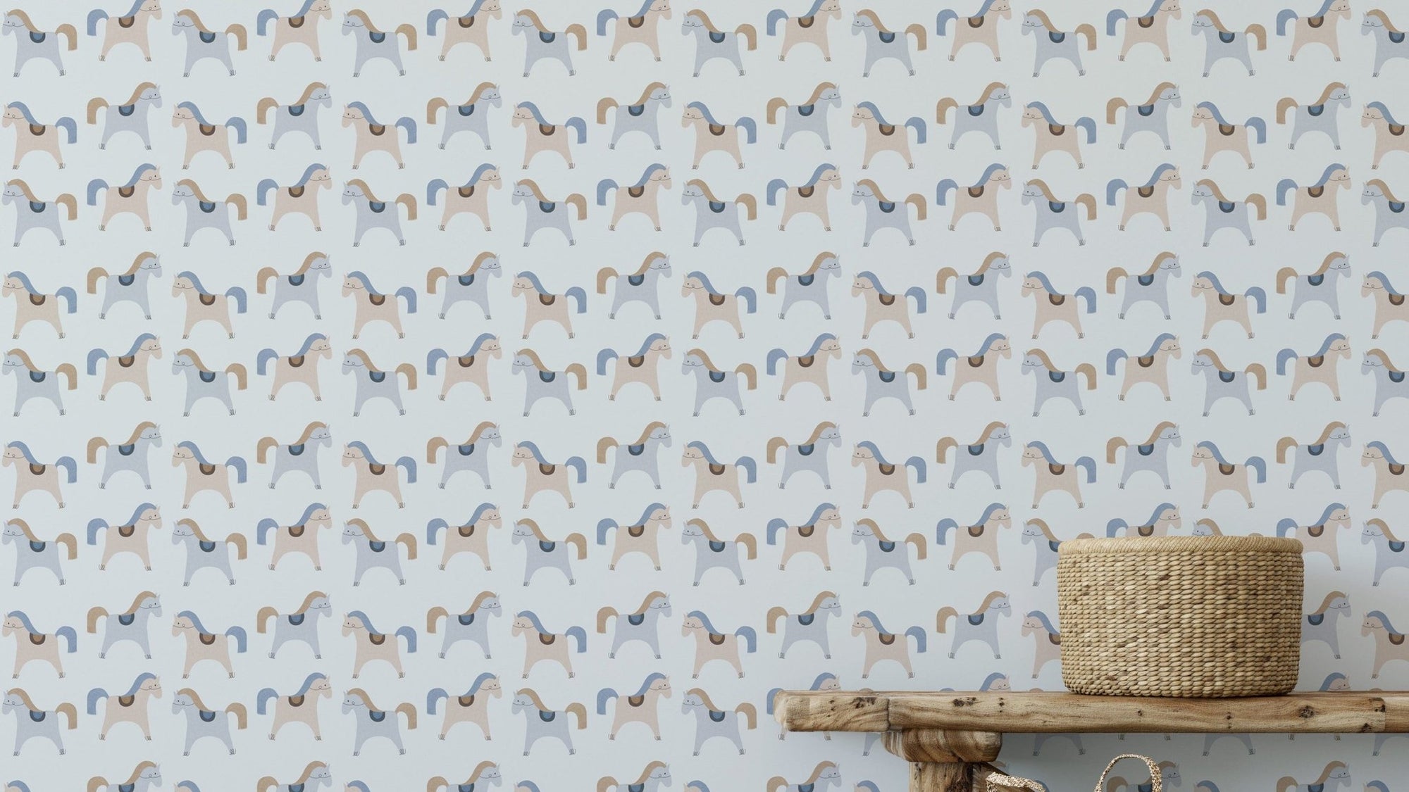 Gentle horse prints in playful style GD175


