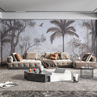 Lush green tropical jungle wall mural D142
