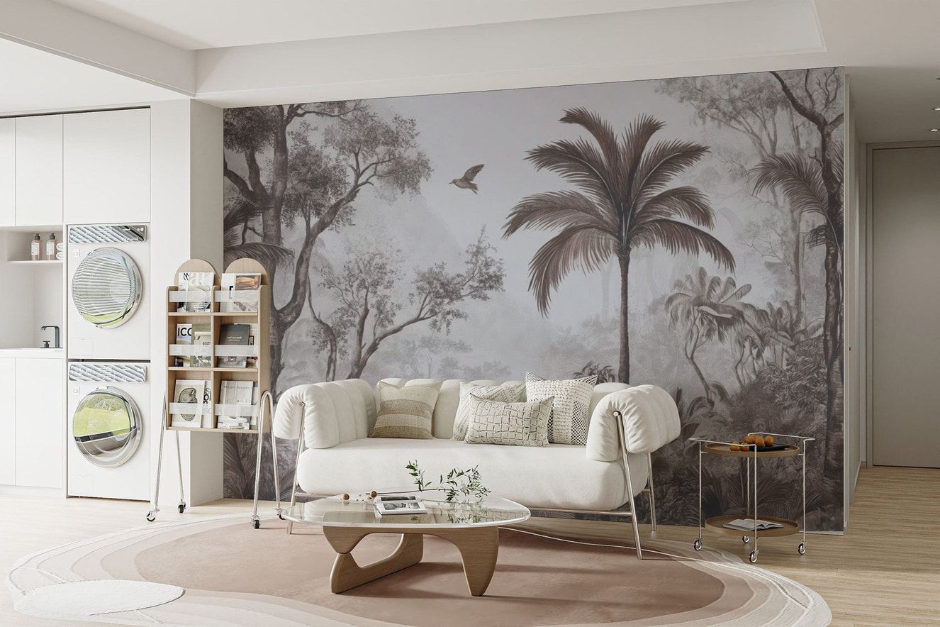 Dense jungle landscape tropical wallpaper
