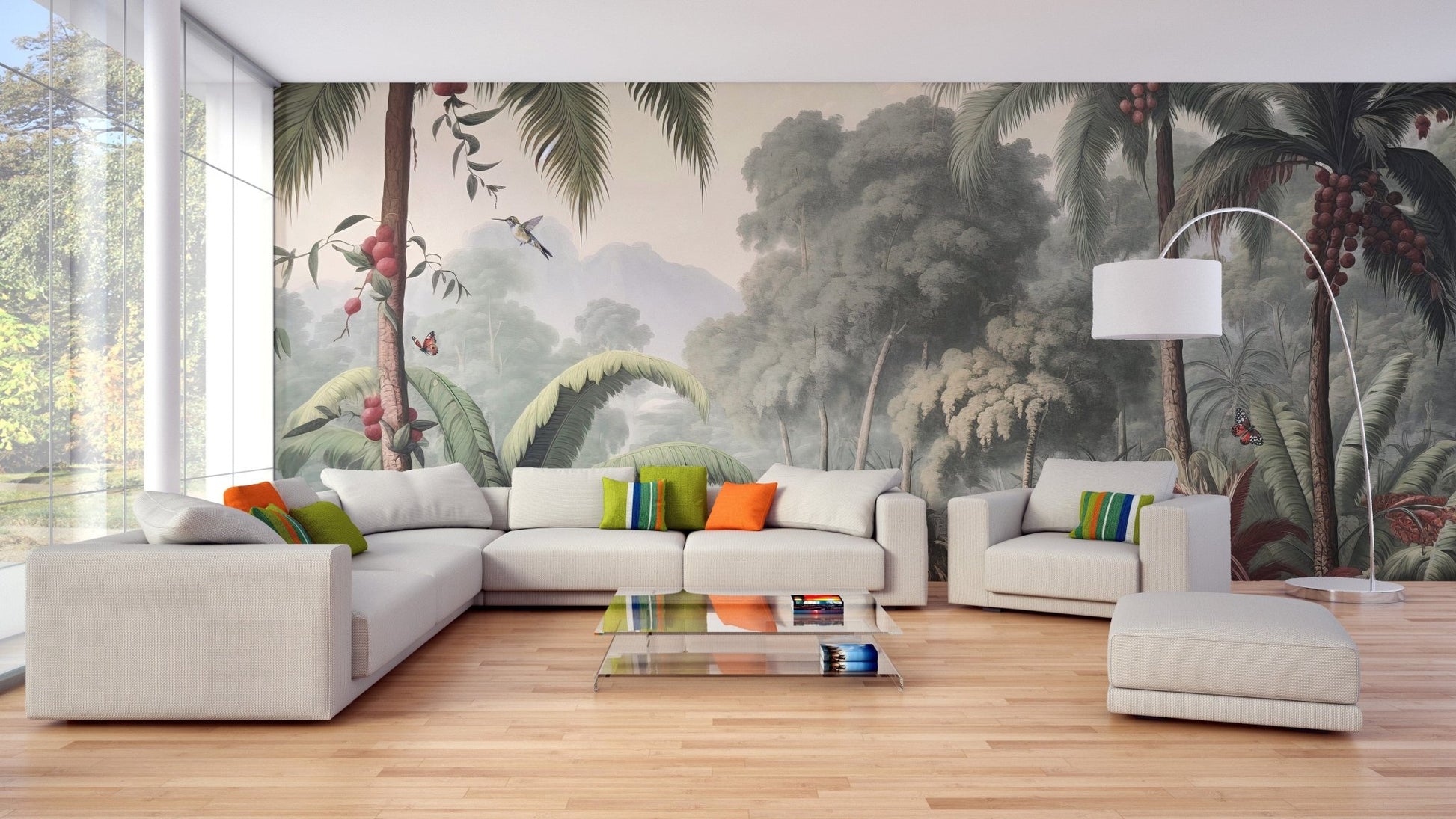 Dense Rain Forest Trees Wallpaper Mural - Giffywalls A380