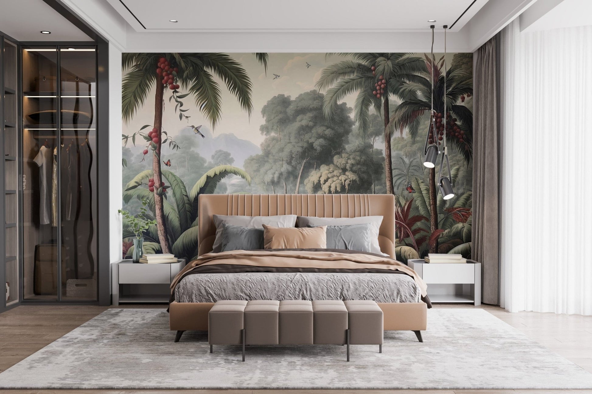Dense Rain Forest Trees Wallpaper Mural - Giffywalls A380