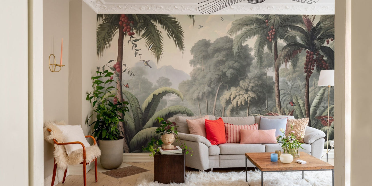 Lush rain forest wall mural design A380
