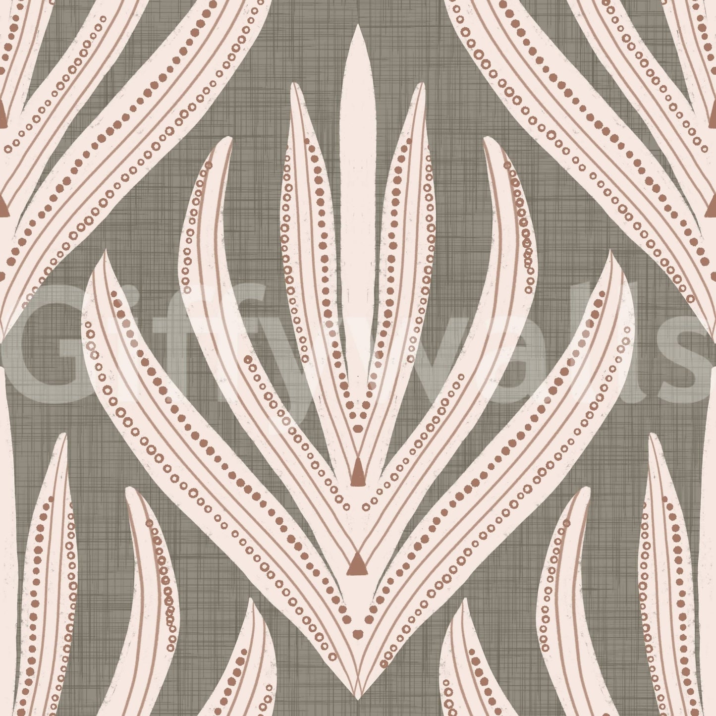 Desert Bloom Echo's graphic leaf pattern.