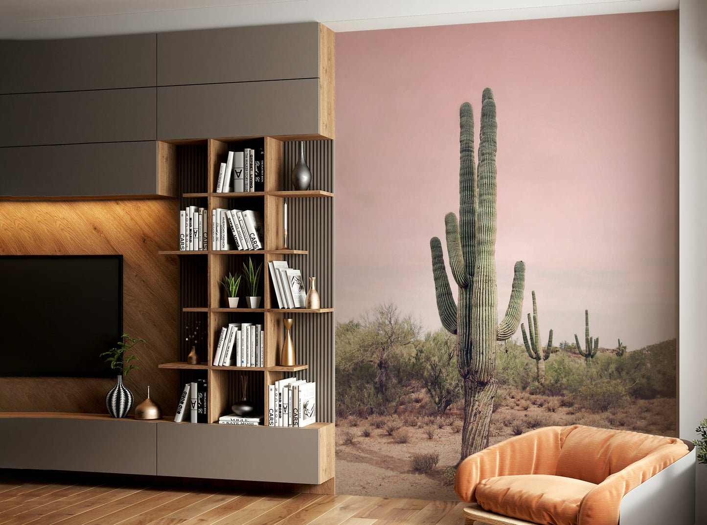 Creates a peaceful, serene ambiance with desert imagery, GD2668