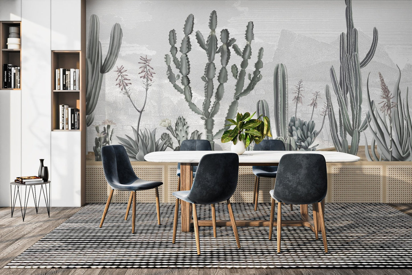 Green Botanical Cactus Wall Decor

