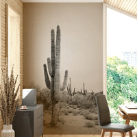 Minimalist desert cactus wall art for home decor.

