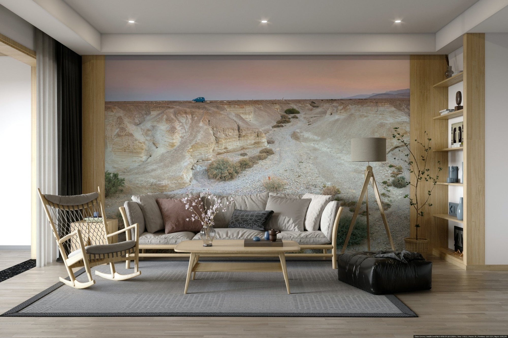 A beautiful desert canyon landscape with a soft sunrise., GD4613