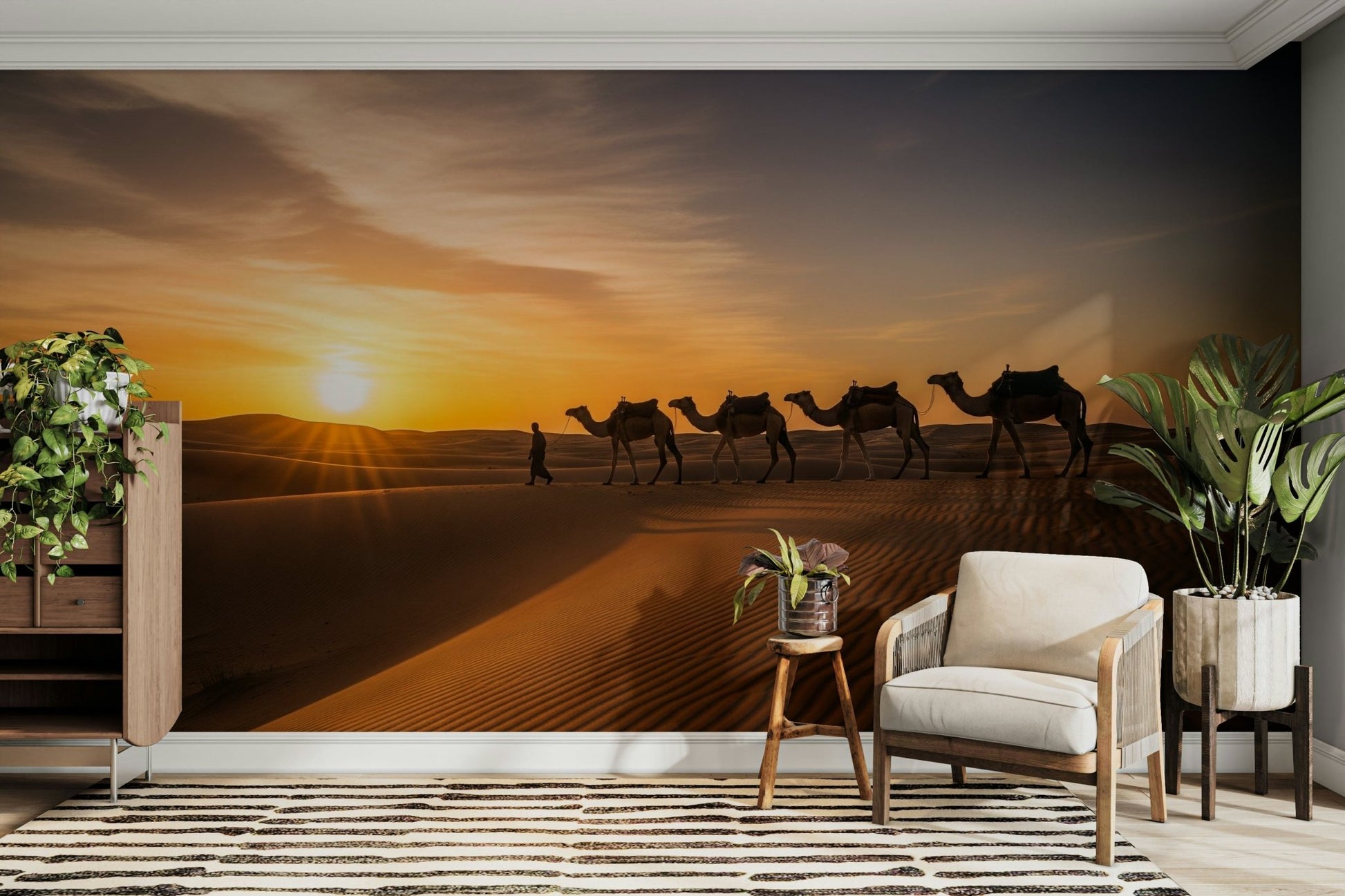 Wall mural showing a peaceful travel scene

