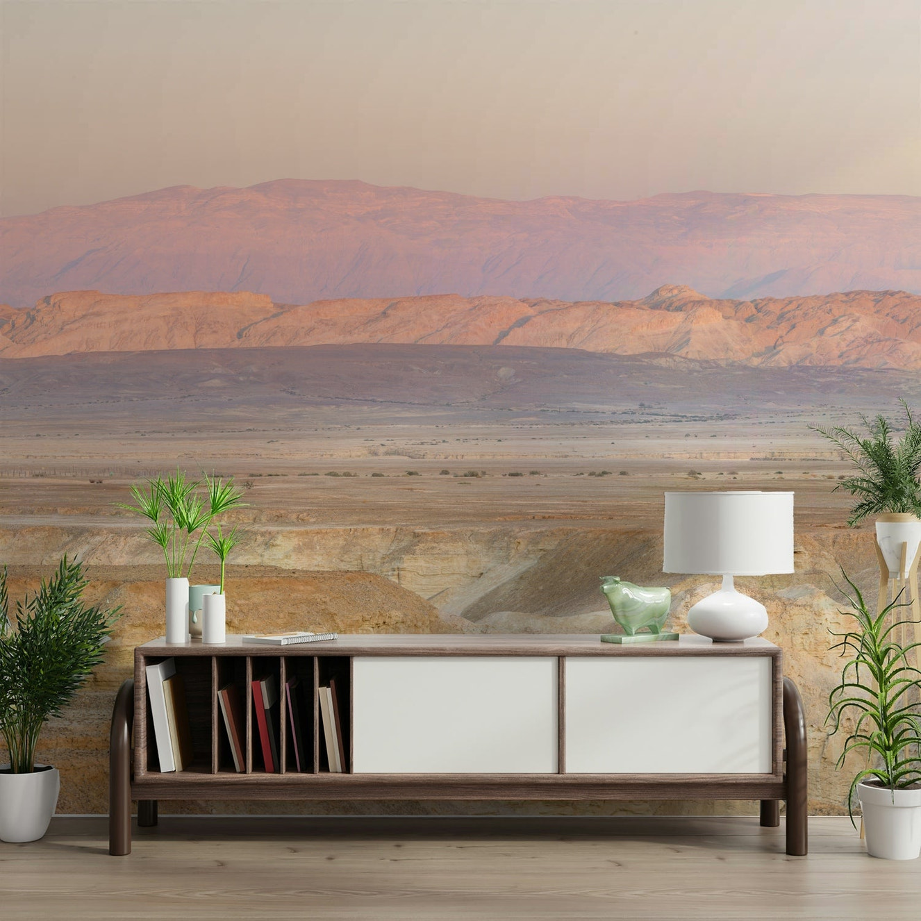 Desert Dawn Panorama wall mural design


