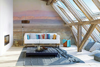 Warm desert tones wall mural scene


