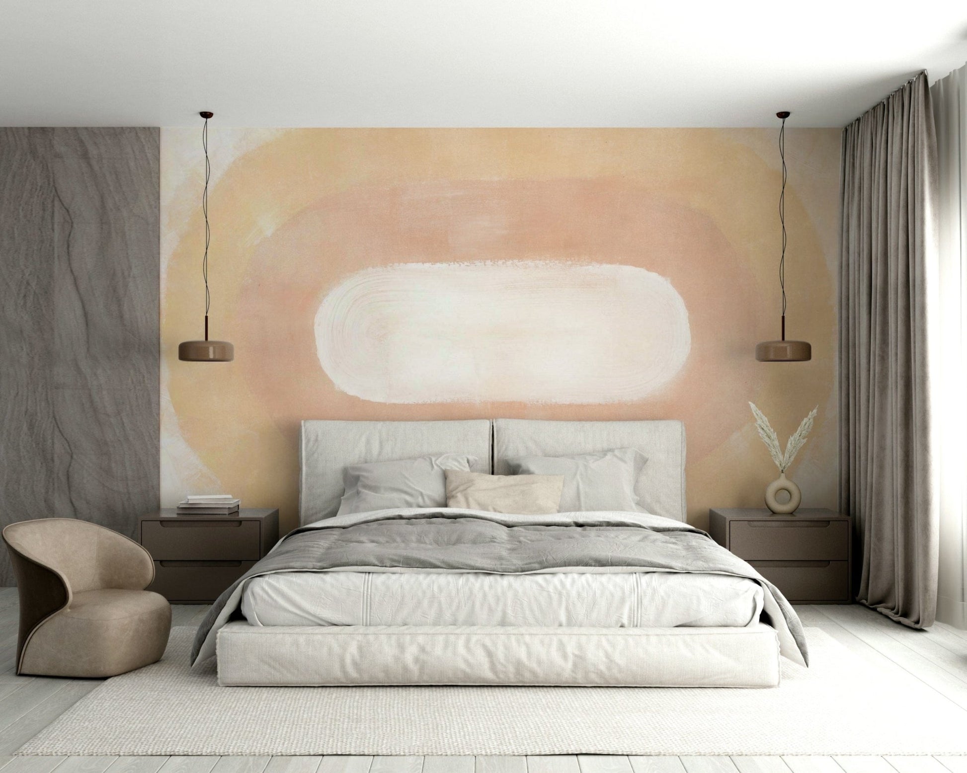 Gentle dawn tones wall wallpaper

