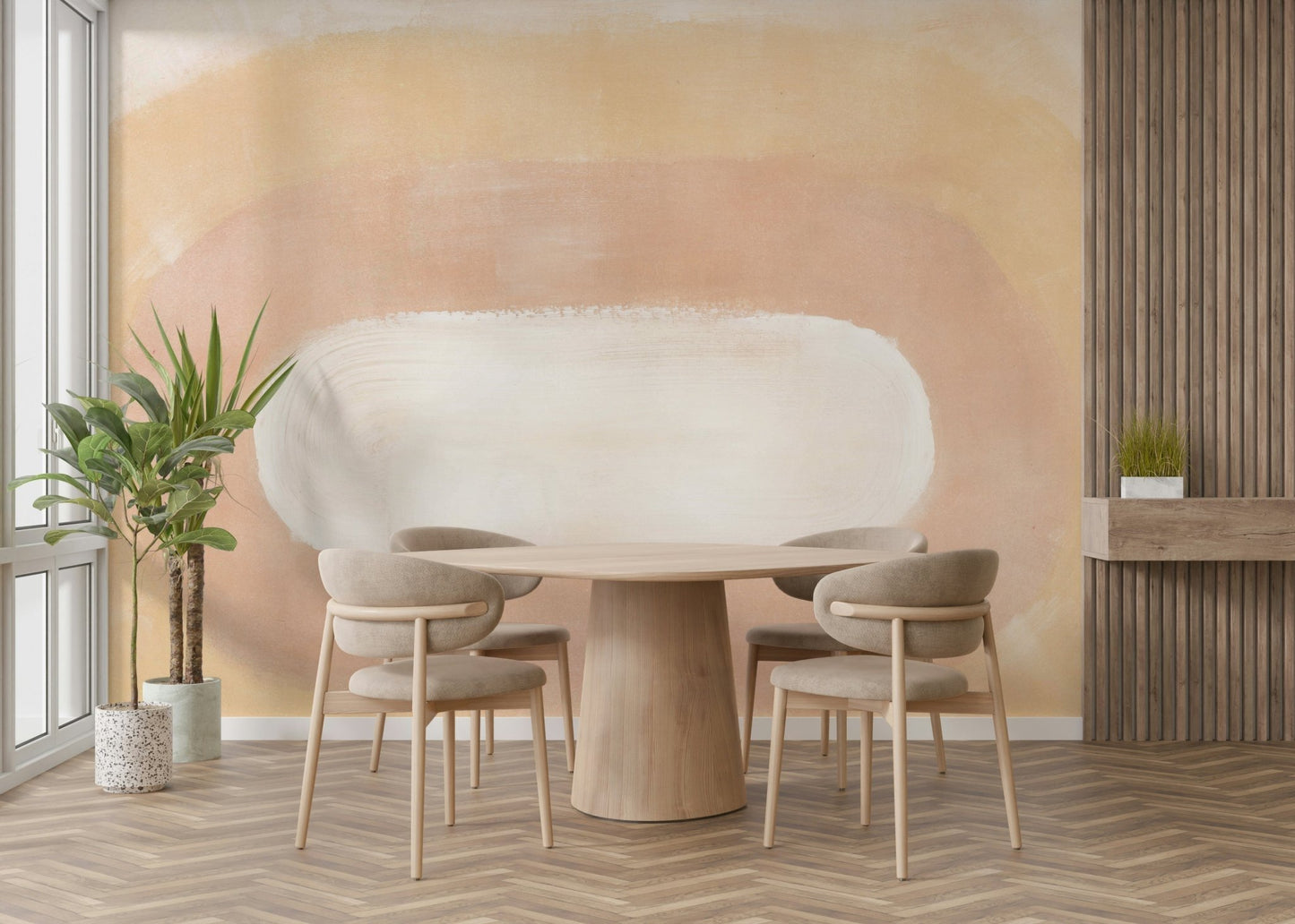 Painted abstract desert morning

