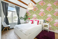 The mural gives a feeling of peace and wide-open space.

