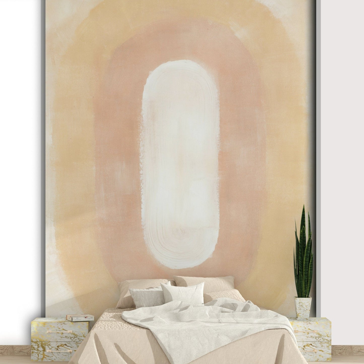 Painted desert haze wall mural


