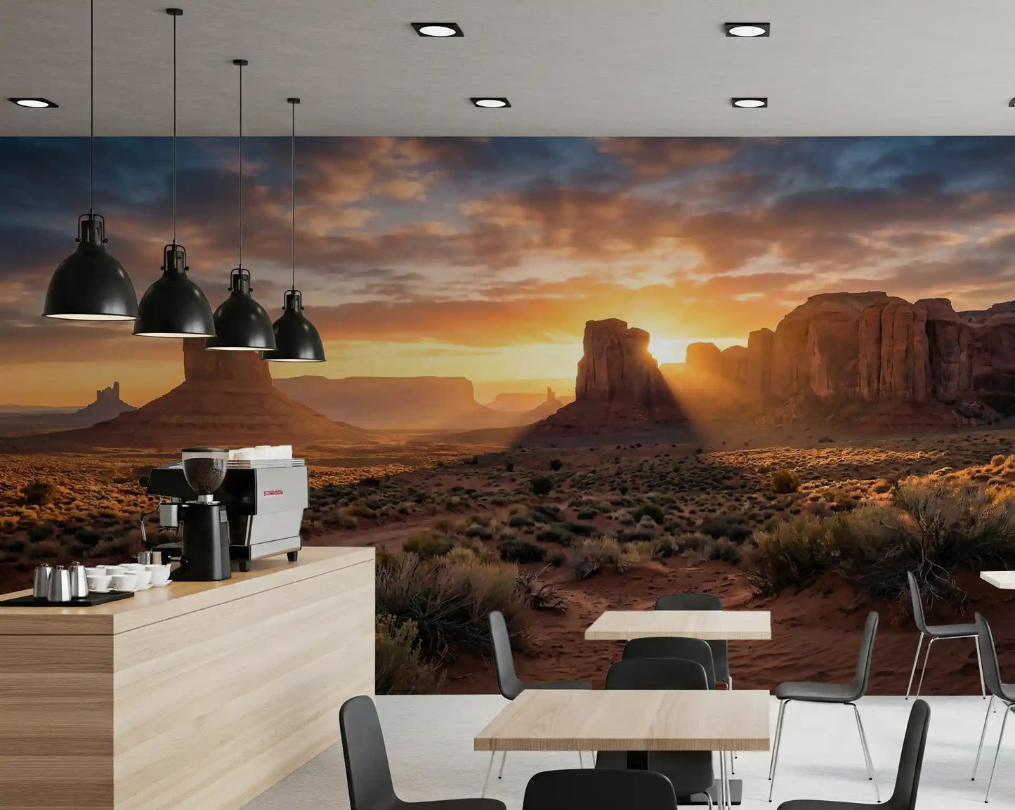 Desert Horizon wall mural featuring natural desert depth