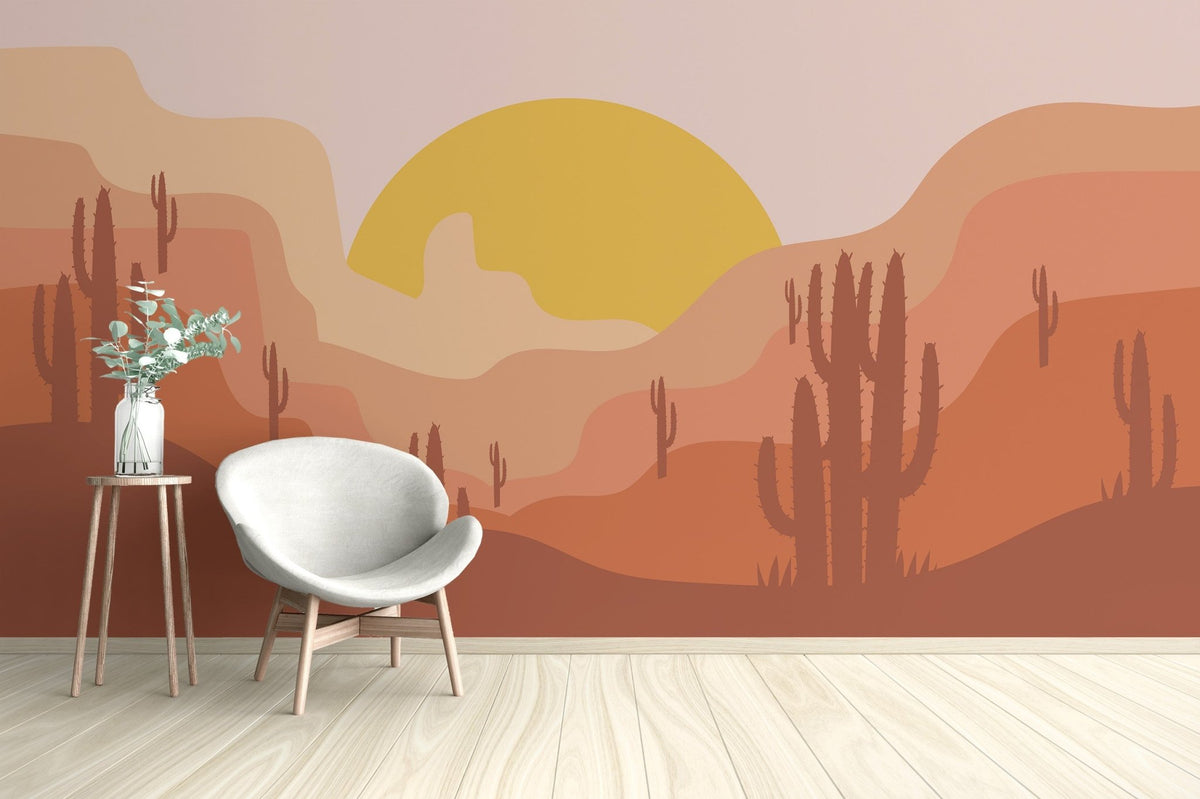 Desert Landscape Wallpaper creates serene C455