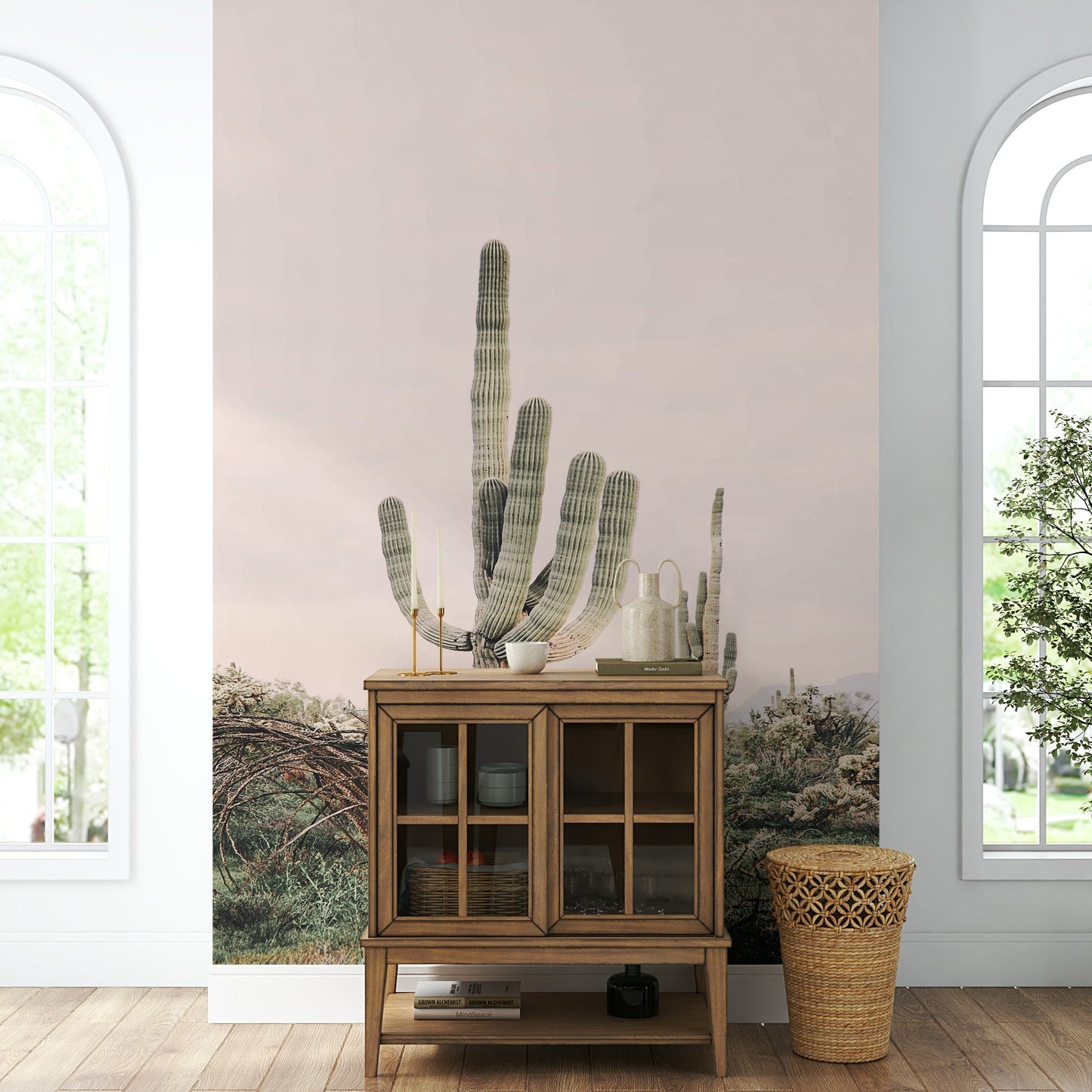 Desert majesty wall mural with vast sandy landscape

