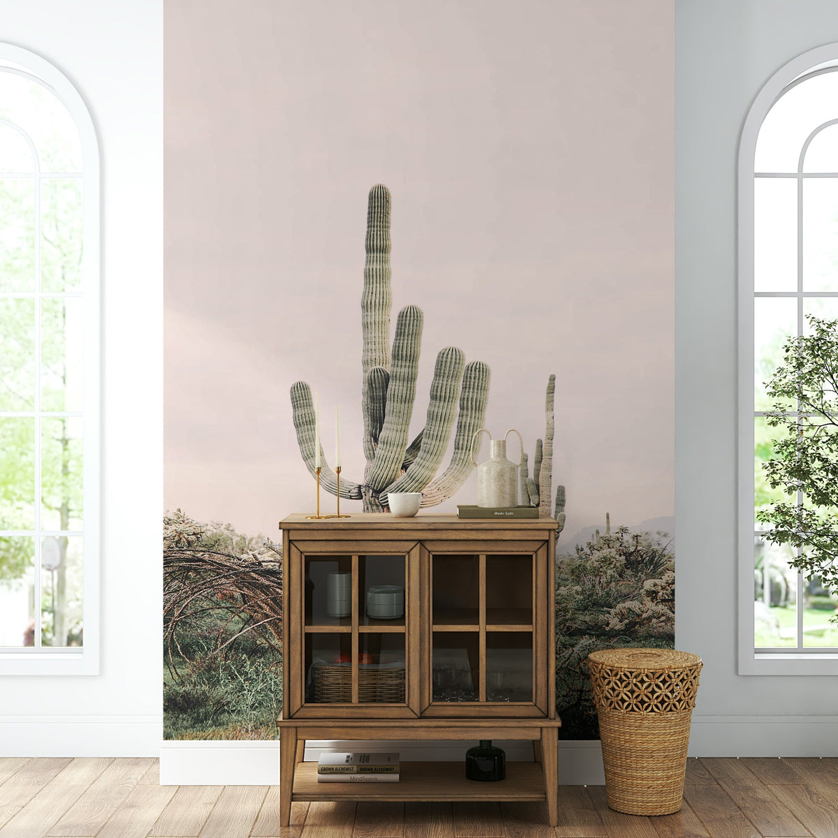 Desert majesty wall mural with vast sandy landscape, GD1733