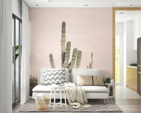Wall art of a sunlit desert with serene beauty

