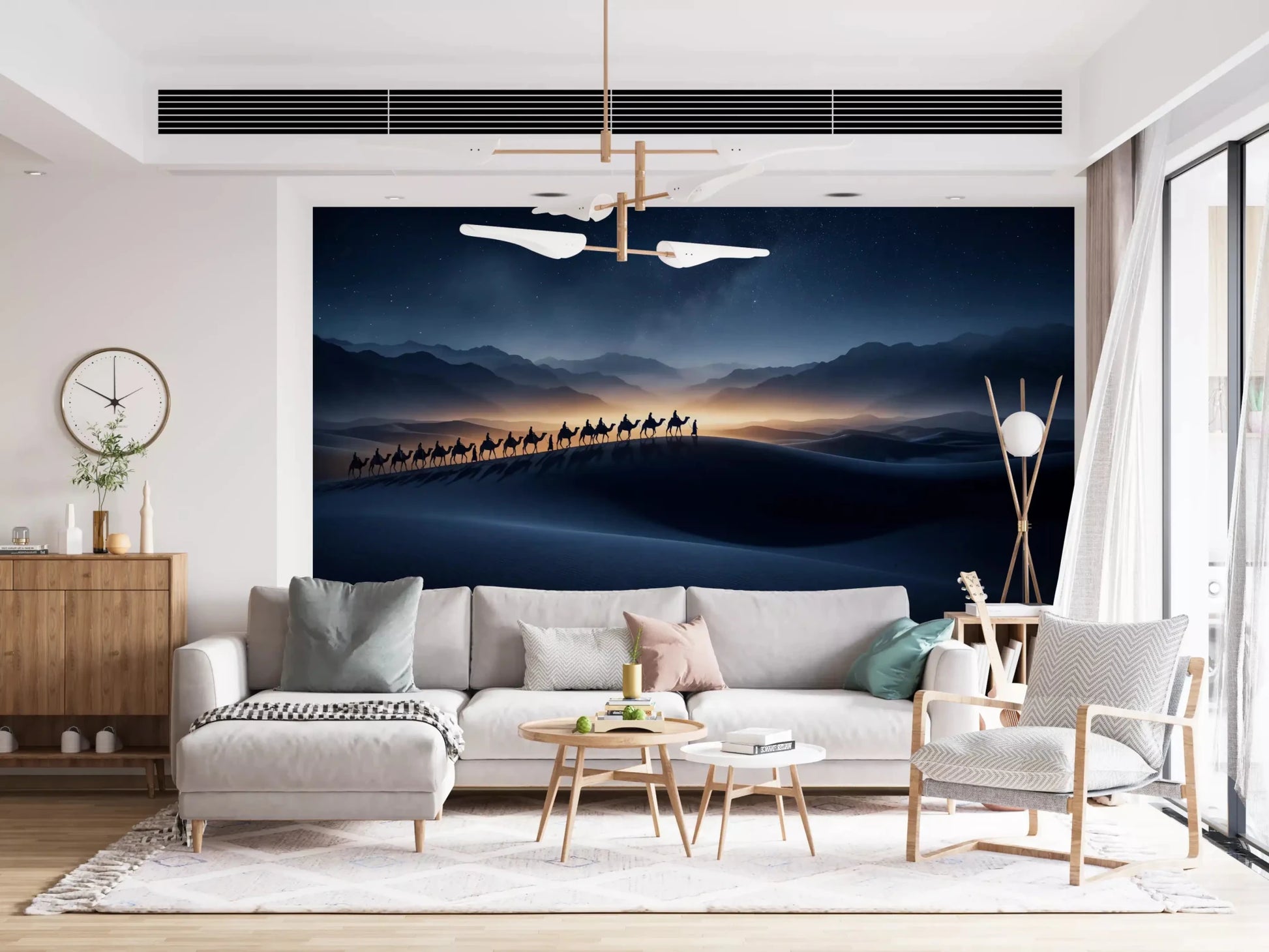 A second living space settles into night silence with this Desert Odyssey wall muralGD9565