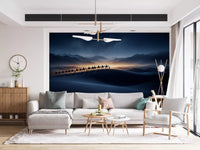 A second living space settles into night silence with this Desert Odyssey wall muralGD9565