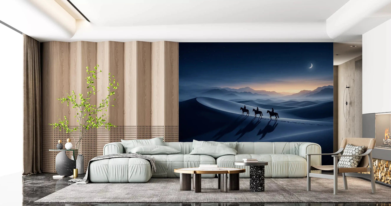 living room darken beautifully with this twilight horizon wall mural.GD9592