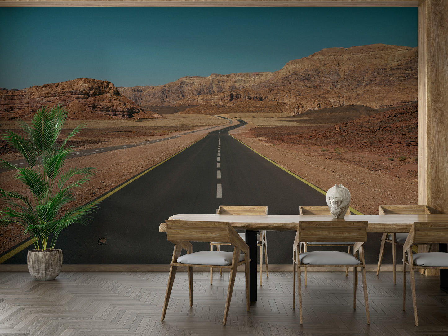 The wallpaper for walls being admired in a home.