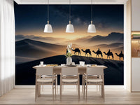 Wide arcs of the Milky Way stretch across the night sky on this scenic wall muralGD9566