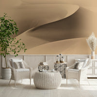 A graceful subtle pattern wall mural in warm, earth tones.