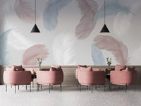 Designer Colorful Feather Wallpaper Murals - Giffywalls