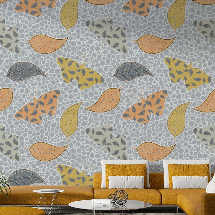 Scandinavian style butterfly wallpaper pattern


